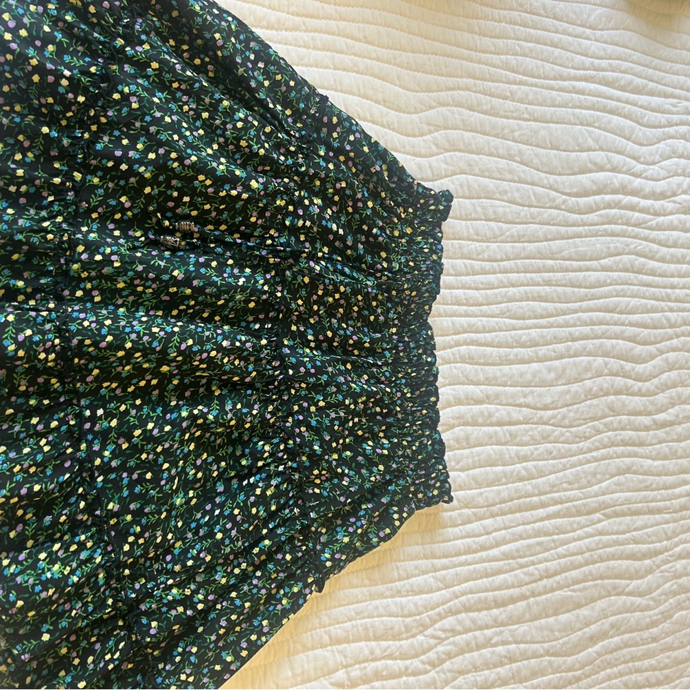 Floral Black Skirt